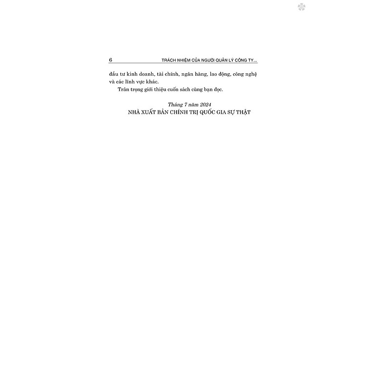 Trách nhiệm của người quản lý công ty (các nghĩa vụ và yêu pháp lý) (bản in 2024) - Ảnh 4