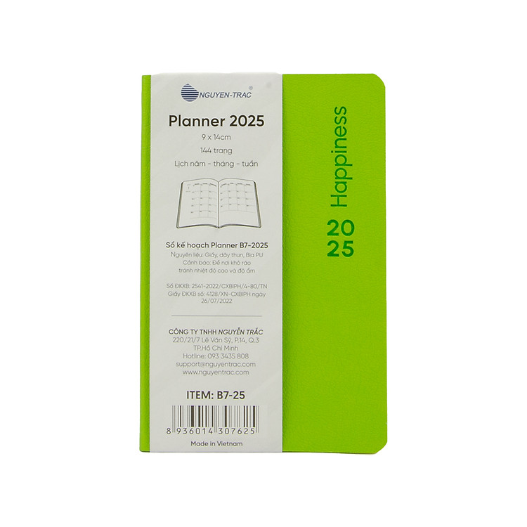 Sổ Lịch Planner 2025 B7 - Nguyễn Trắc (Xanh Lá) - Ảnh 3