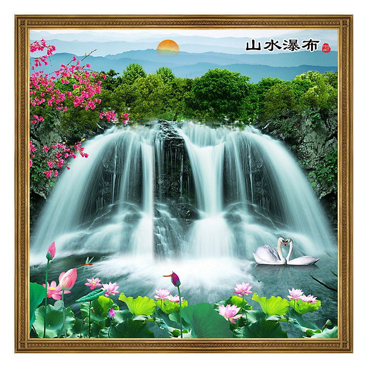 Tranh Hoa Sen Dán Tường - Mã 121