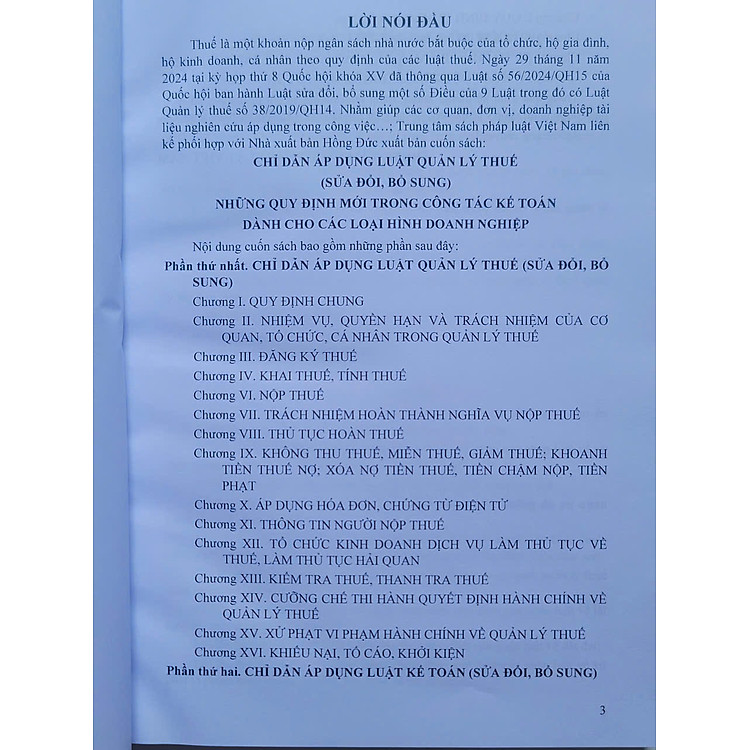 Chỉ Dẫn Áp Dụng Luật Quản Lý Thuế sđ, bs 2024 – Những Quy Định Mới Trong Công Tác Kế Toán Dành Cho Các Loại Hình Doanh Nghiệp (V2557T) - Ảnh 3