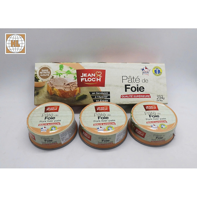 PATE GAN HEO – DE FOIE HIỆU JEAN FLOC’H LỐC 234G( 78G X3 HỘP) PHÁP