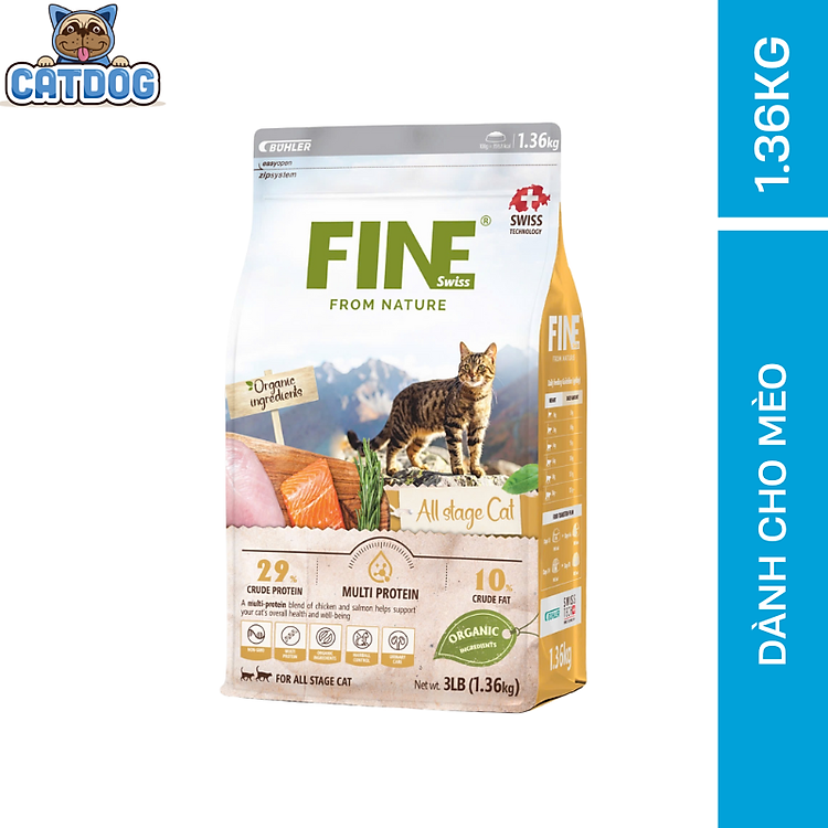 FINE – Thức ăn hữu cơ tự nhiên cho mèo 1.36KG