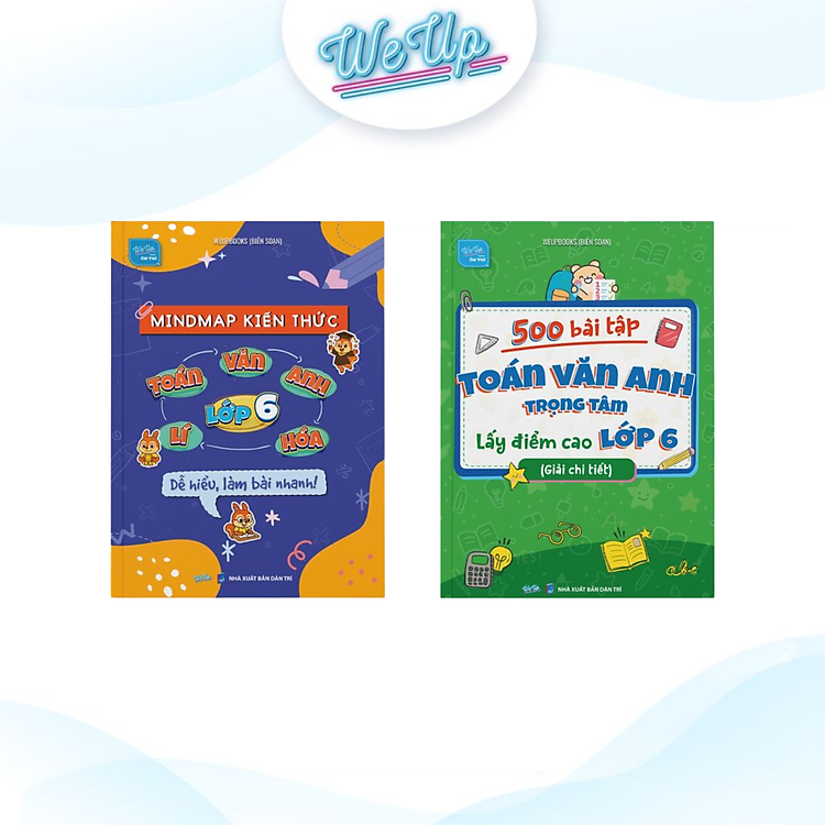 Bộ sách lớp 6: Sổ Mindmap 5 môn Toán Văn Anh Lí Hóa