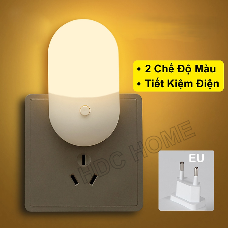 Đèn Ngủ Cắm Điện M219 Có 2 Chế Độ Màu Vàng Trắng, Tiết Kiệm Điện Năng, Độ Bền Sử Dụng Cao