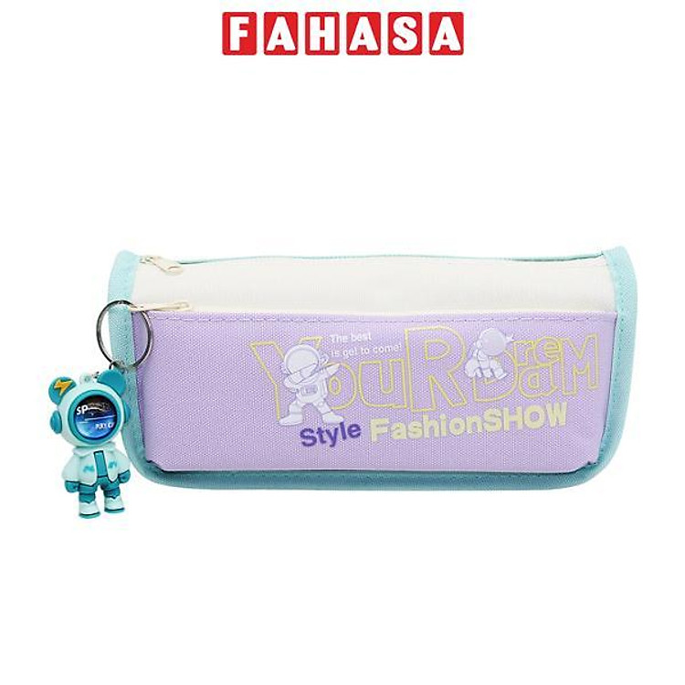 Bóp Viết Your Dream Style Fashion Show - Kèm Móc Khóa Phi Hành Gia - Yescholar 9275 - Màu Tím