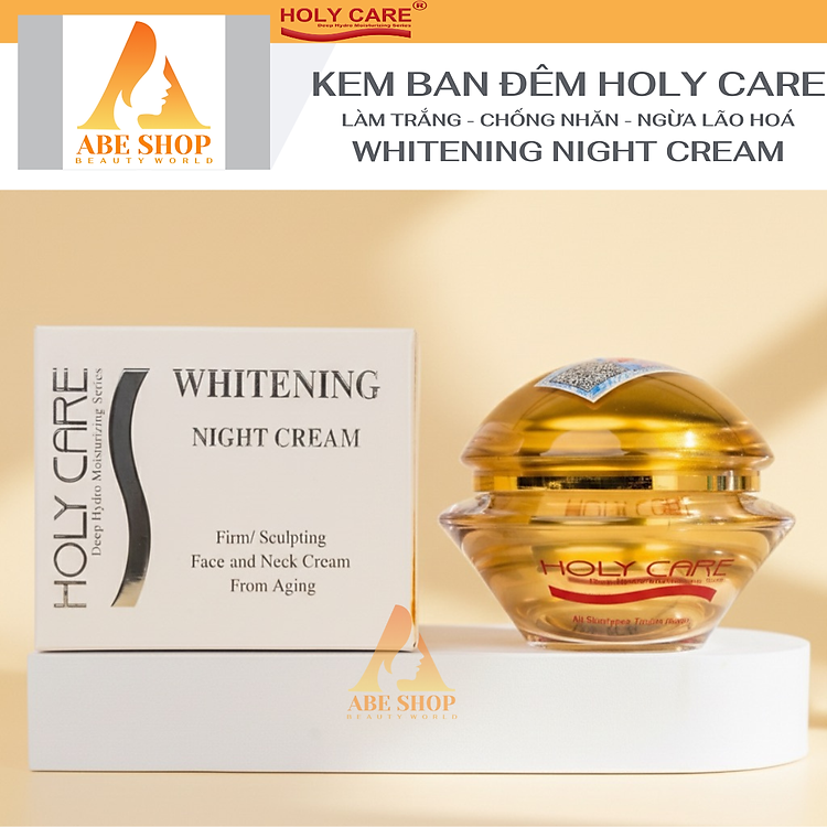 Kem HOLY CARE Ban Đêm 30g - Dưỡng Trắng Da - Cấp Ẩm - Làm Mềm Mịn Da