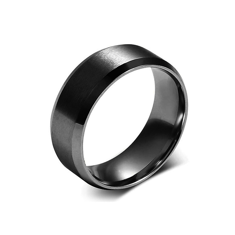 Nhẫn trơn Hàn Quốc N297 - Màu Đen