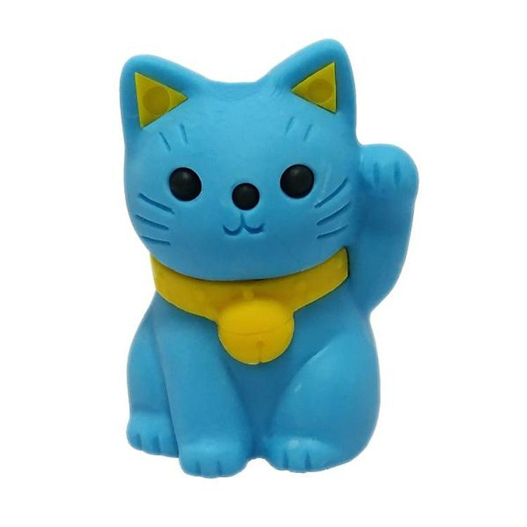 Gôm Tẩy Iwako Hình Mèo Xanh Dây Vàng