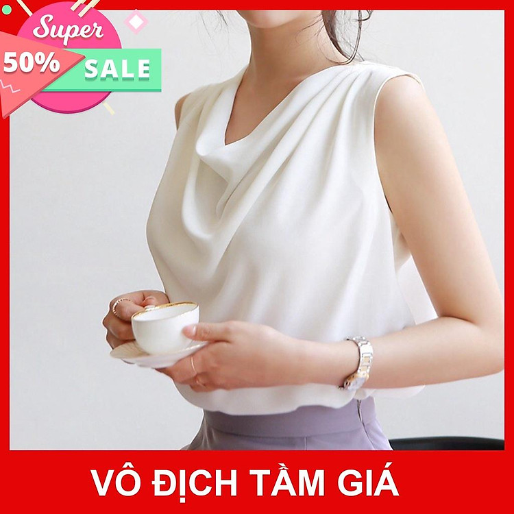 Áo cổ đổ áo đẹp cổ đổ sang trọng/ Áo sơ mi kiểu đẹp/ áo sát nách đẹp sang chảnh