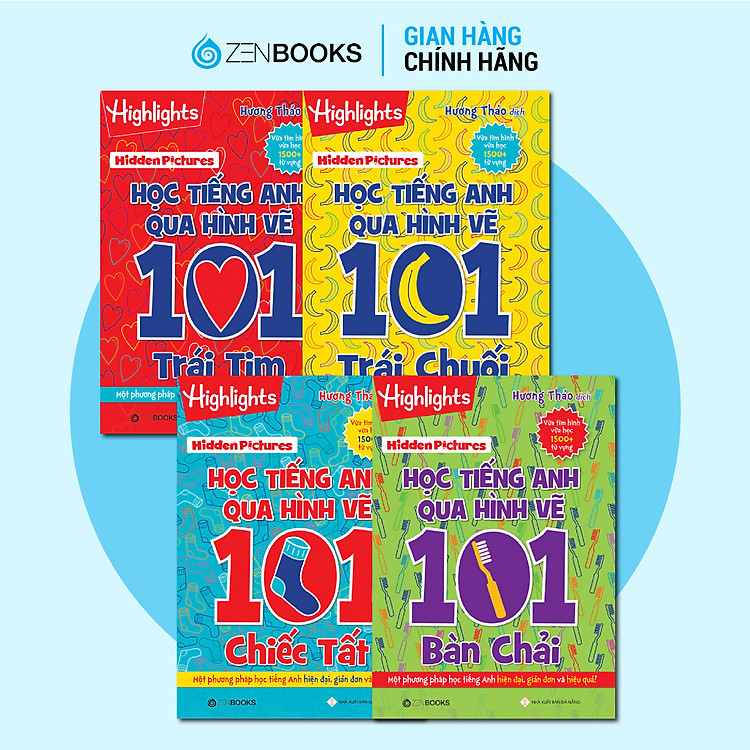Trọn Bộ 4 Cuốn Hidden Pictures – Học Tiếng Anh Qua Hình Vẽ 101