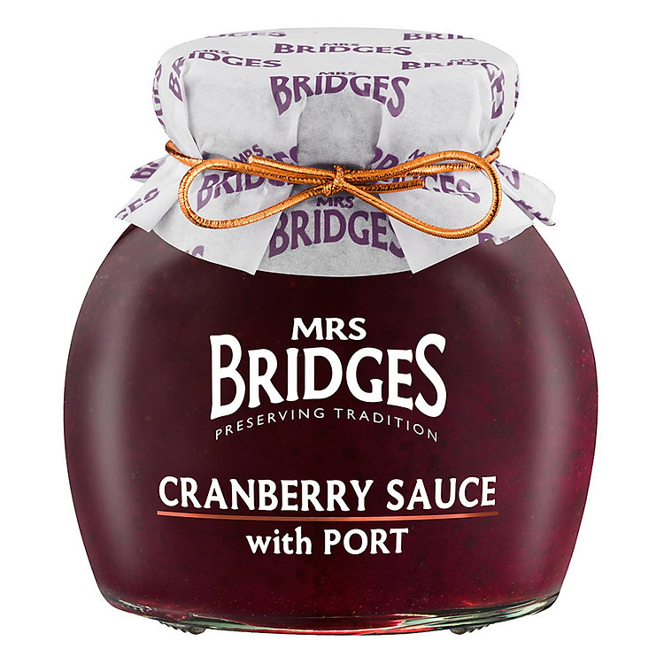 Mứt Nam Việt Quất Hương Rượu Vang Port Mrs Bridges Cranberry Sauce With Port MB873 (340g)