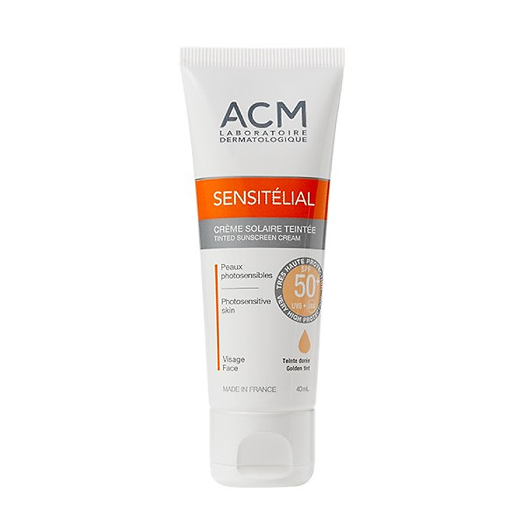 Kem chống nắng có màu cho da nhạy cảm Sensitelial Tinted Sunscreen Cream SPF 50+ Golden Tint 40ml