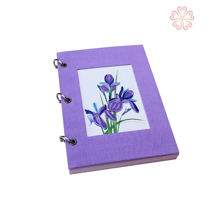 Sổ tay Giấy Xoắn nghệ thuật chủ đề các loài hoa size 13.5x18.5