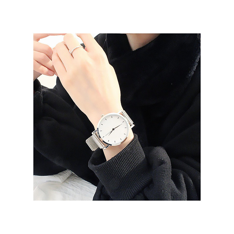 Đồng hồ thời trang nam nữ lưới cặp womage DH63