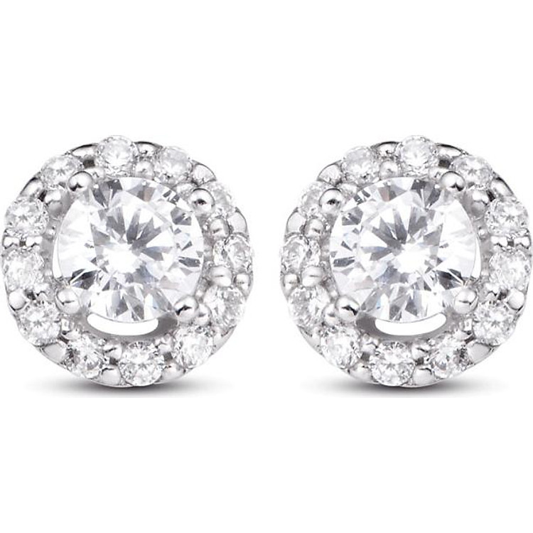 Bông tai bạc đính đá PNJSilver XMXMK000075-BO