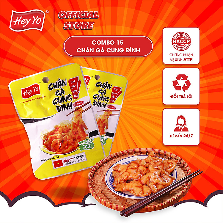 Combo 15 Chân Gà rút xương Cung Đình 32g hàng Việt Nam thơm ngon chất lượng