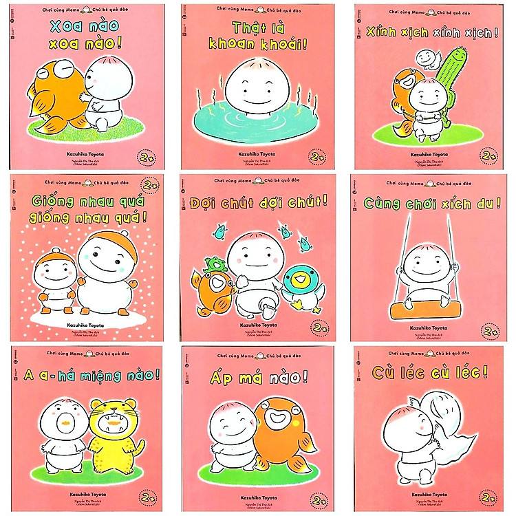 Ehon Nhật Bản nuôi dưỡng tâm hồn: Momo Chú Bé Quả Đào Chơi cùng Momo phát triển kỹ năng vận động và cảm xúc Tặng cuốn rèn luyện kĩ năng cho bé