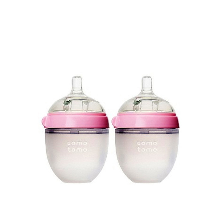 Bộ 2 Bình Sữa Comotomo 150ml Hồng Giá rẻ