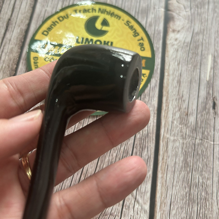 Tẩu Thuốc Sừng Trâu Đen Cổ Điển - Ảnh 5