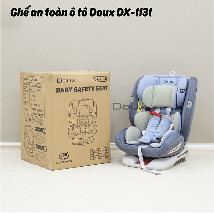 Ghế ngồi ô tô DOUX xoay 360 cho bé Chính hãng Giá rẻ - Hình ảnh 4
