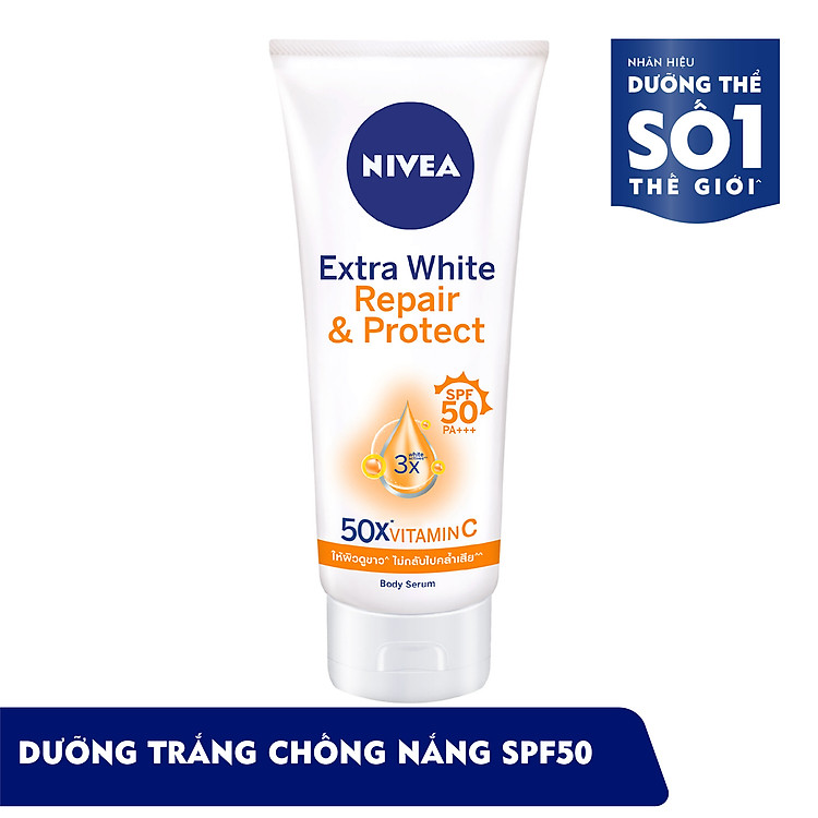 Tinh Chất Dưỡng Thể Dưỡng Trắng NIVEA Ban Ngày Giúp Phục Hồi & Chống Nắng SPF50 (320ml) - 88315