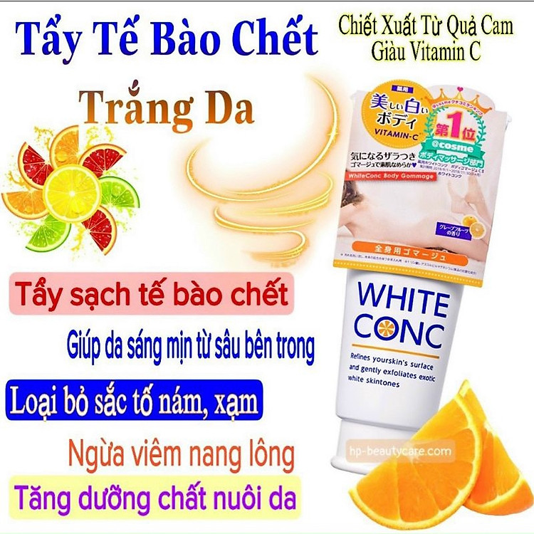 Kem Tẩy Tế Bào Chết Toàn Thân White Conc Body GC II 180 G
