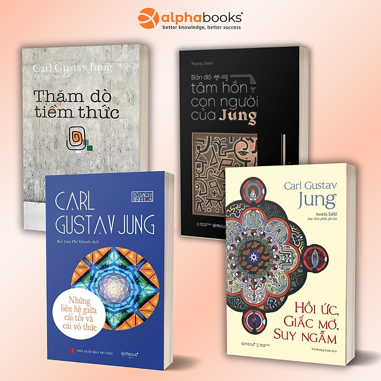 Combo sách của tác giả Carl Gustav Jung: Hồi Ức, Giấc Mơ, Suy Ngẫm + Bản Đồ Tâm Hồn Con Người Của Jung + Thăm Dò Tiềm Thức + Những Liên Hệ Giữa Cái Tôi Và Cái Vô Thức - Alpha Books