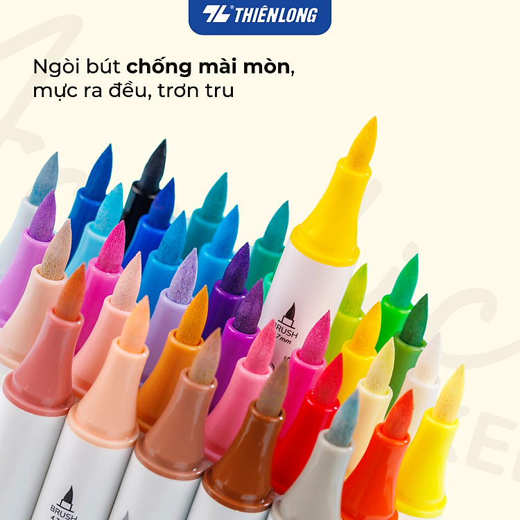 Bút Sơn Thiên Long Colokit 24 Màu (Acrylic Markers 2 đầu ngòi) - Ảnh 5