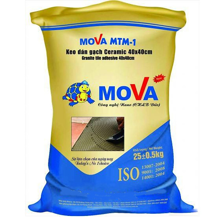 Mova MTM - 1: Keo dán gạch, đá tiêu chuẩn