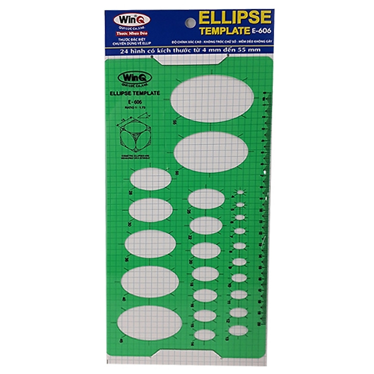 Bộ 2 Thước Ellipse WinQ E-606