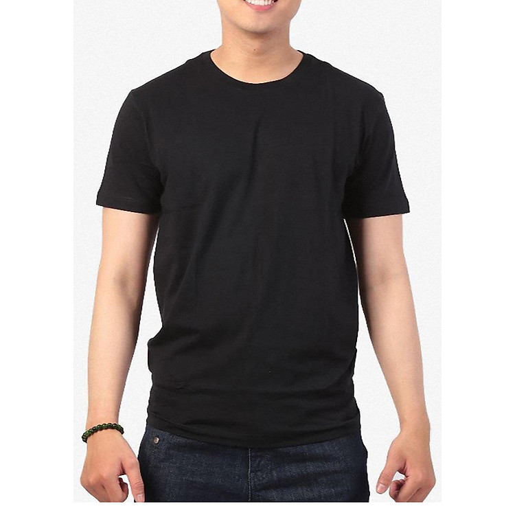 Áo thun nam 100% cotton, cao cấp, (Màu Đen), D01