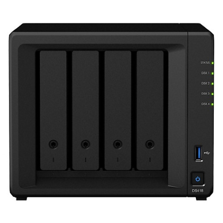 Thiết bị lưu trữ qua mạng - NAS Synology DS418 (Đen) - Hàng chính hãng