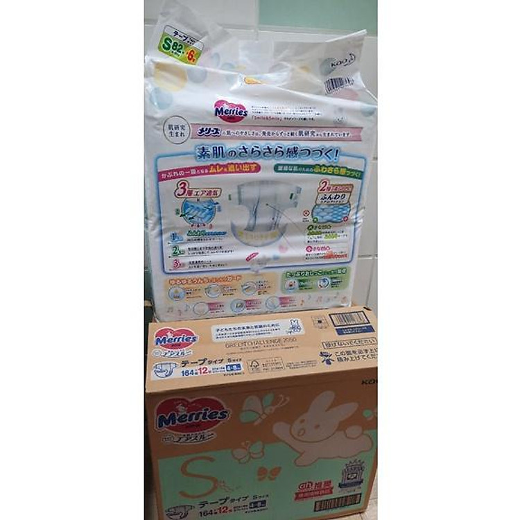 Tã dán Merries size S82 tại Agabang Chính hãng Tiết kiệm - Hình ảnh 2