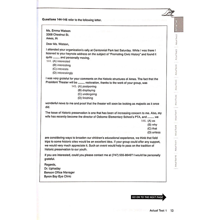 Essential Test For TOEIC RC 1000 Vol 2