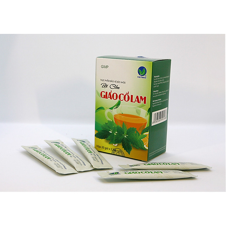 Trà Giảo Cổ Lam (Chiết xuất Giảo cổ lam) - Ổn định huyết áp, giảm Cholesterol, giảm mỡ máu hỗ trợ ngăn ngừa xơ vữa mạch máu (Hộp 20 túi 2,5g) Hỗ trợ chống oxi hóa động mạnh