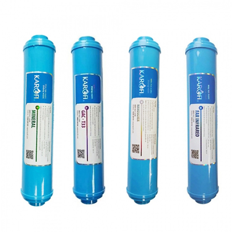 Combo 4 lõi 5678 Karofi - Hàng chính hãng - Bộ lõi Khoáng chức năng dùng thay thế cho máy lọc RO