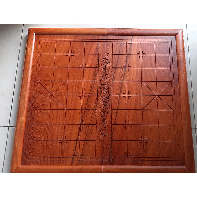Bàn cờ tướng gỗ đỏ 50x55cm Chính hãng Ưu đãi - Hình ảnh 3