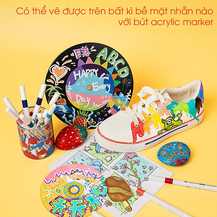Bút Màu Acrylic Marker (36 màu) - Ảnh 3