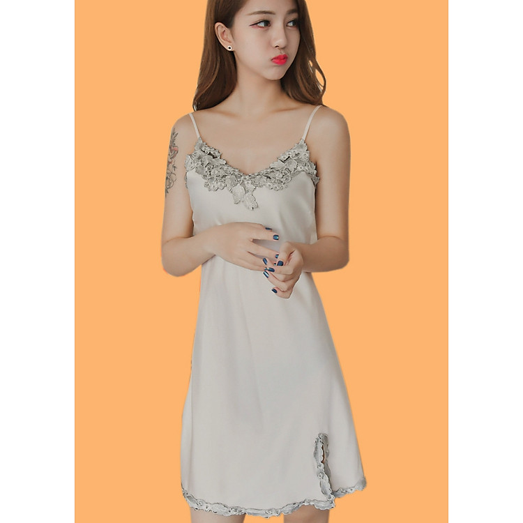 Đầm ngủ phi bóng hoa văn 160