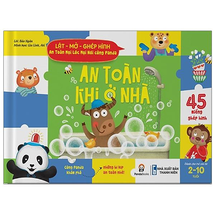 Sách An Toàn Khi Ở Nhà: Lật - Mở - Ghép Hình - An Toàn Mọi Lúc Mọi Nơi Cùng Panda