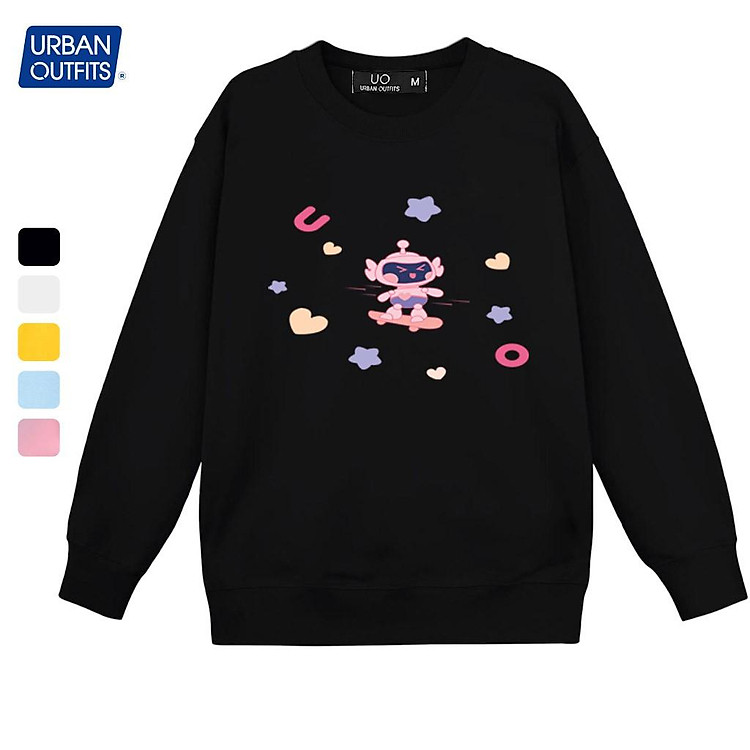 Áo Sweater Form Rộng Nữ Nam URBAN OUTFITS In BOT Trượt Ván SWO29 Thun Cotton Nỉ 4 Chiều Local Brand