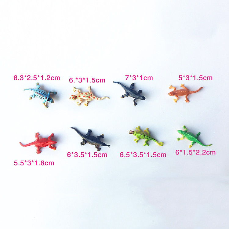 Mô Hình Nhựa Đồ Chơi Bò Sát Tắc Kè (8 con) - Ảnh 3