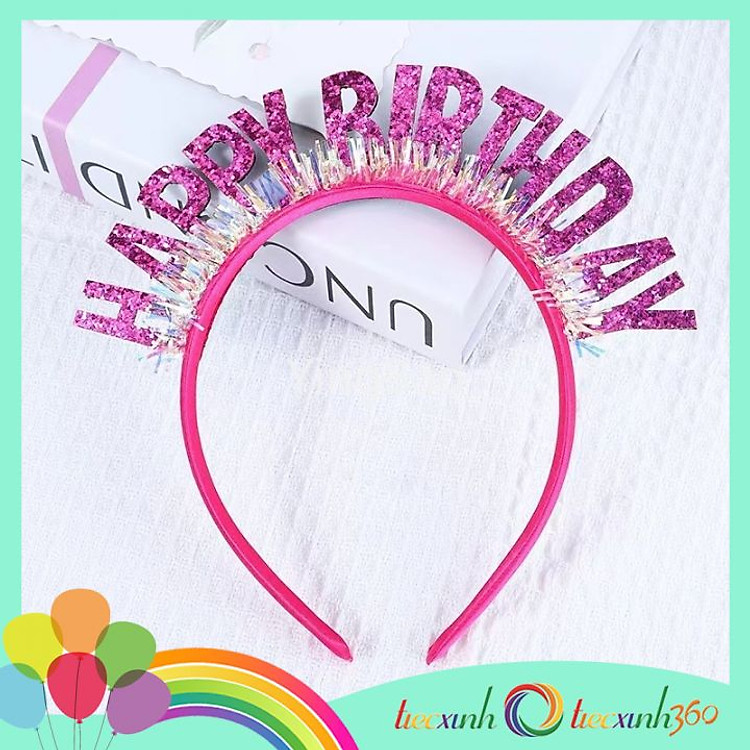 Cài Tóc Sinh Nhật Happy Birthday Kim Tuyến - Xanh - Ảnh 7