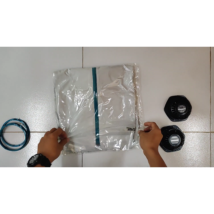 ÁO KHOÁC LÀM MÁT DÙNG PIN SIZE L MAKITA (KHÔNG KÈM PIN VÀ ĐẾ SẠC) DFJ216AM- HÀNG CHÍNH HÃNG