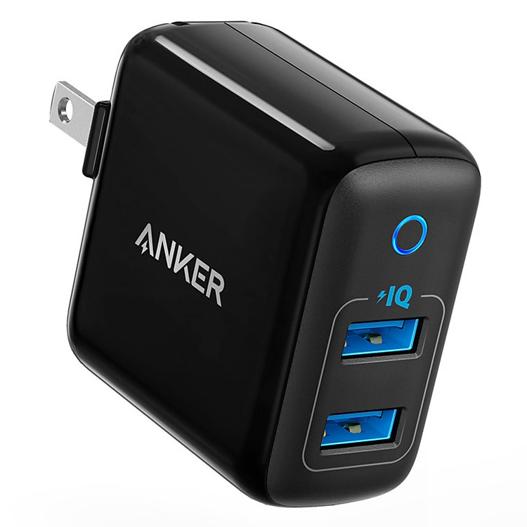 Adapter Sạc 2 Cổng Anker PowerPort II 24W - A2027 - Hàng Chính Hãng