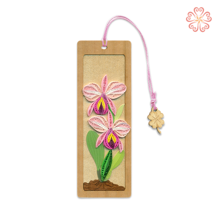 Bookmark Giấy Xoắn Nghệ Thuật - Hoa Phong Lan - Orchid - Flower - Việt Net - VN6BM412134NN