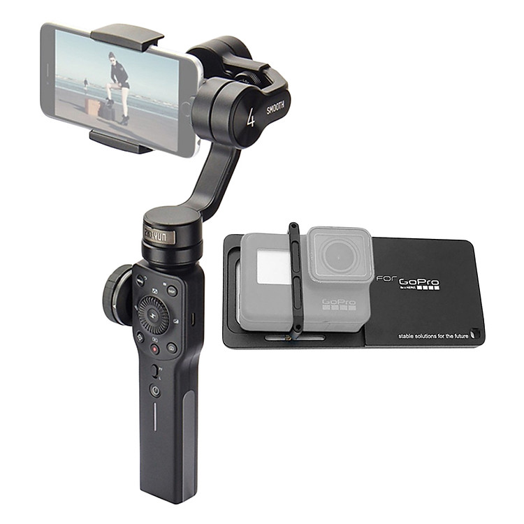 Combo Tay Cầm Chống Rung Zhiyun SMOOTH 4 + Gopro Adaptor - Hàng Chính Hãng
