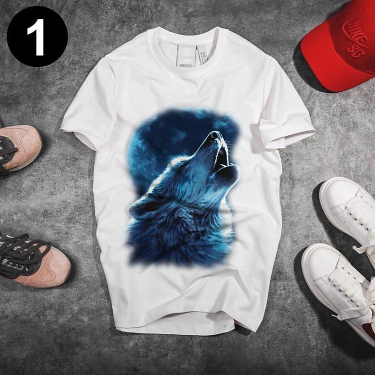 (SALE) ️️Áo Thun In Hình Sói Cô Độc