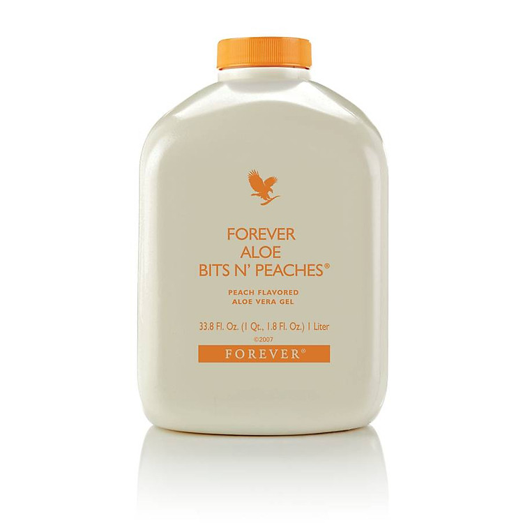 Bình nước Nha đam + Đào Forever Aloe Bits N'Peaches (#077) (1l)