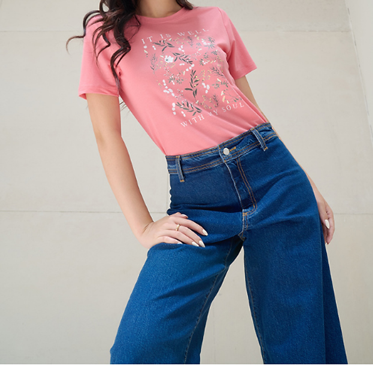 Quần Jean Nữ Ninomaxx Form Wide-Leg RAWCORE DENIM Chất Vải Dày Cứng Giữ Form Tốt 2601002